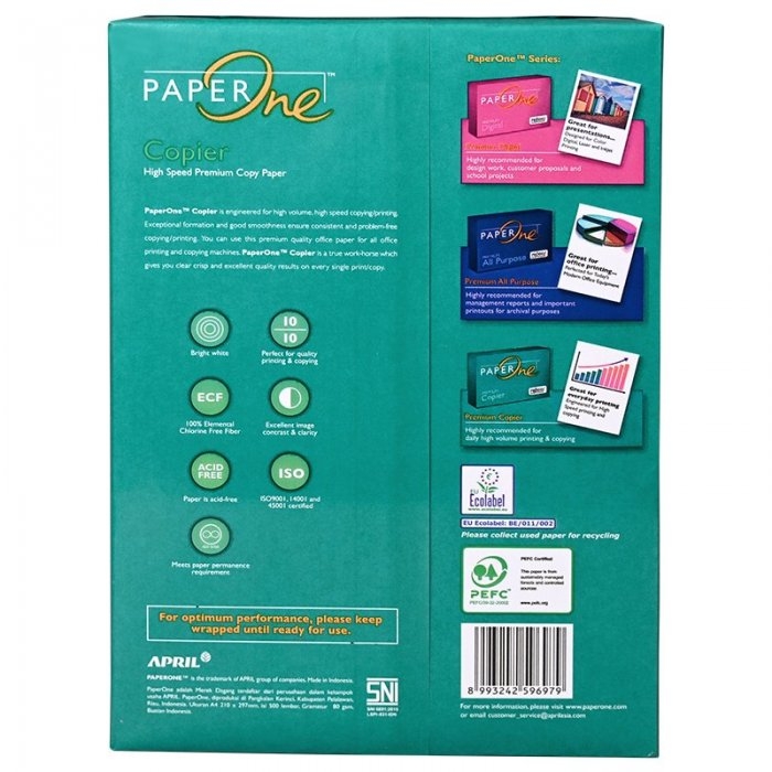 Hartie Copiator A4 Paper One, 80 g/mp, 500 coli/top Format A4, Denumire PAPER ONE, Dimensiuni 210 x 297 mm, Culoare Alb, Greu...
