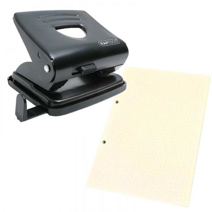 Perforator metalic Rapesco, 25 coli, negru-Perforatoare