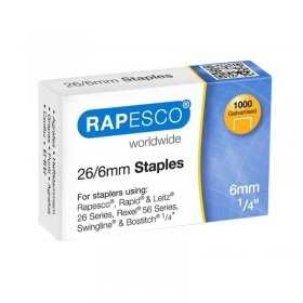 Capse 26/6 Rapesco, 1000 Buc/Cutie-Capsatoare Si Accesorii