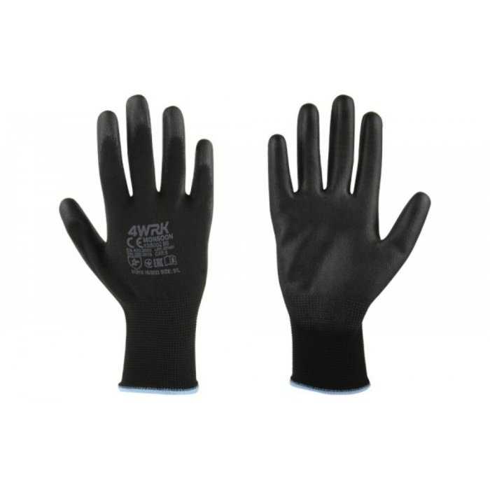 Manusi Lucru MONSOON Marime 10/XL, Material poliester-poliuretan, Greutate 13GR/Manusa gr, Culoare tesatura tricotata neagra-...