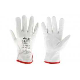 Manusi de lucru 4DRIVER Marime 10/XL, Material piele de capra, Greutate 37GR/Manusa gr, Culoare Piele alba-Manusi Lucru