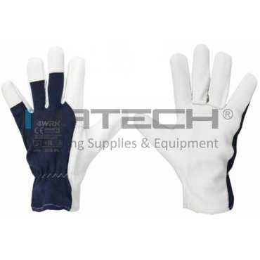 Manusi de lucru GRANITE Marime 10/XL, Material piele alba-tesatura bleumarin, Greutate 29GR/Manusa gr, Culoare piele alba-tesatura bleumarin