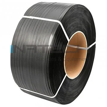Banda Paletizare PP Lungime 1600 m, Latime 16 mm, Grosime 0.70 mm, Utilizare Semiautomata, Culoare Negru, Diametru Tub 200 mm
