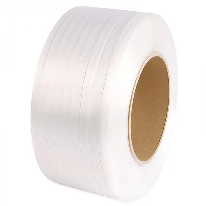 Banda Paletizare PP Lungime 2500 m, Latime 12 mm, Utilizare Automata, Grosime 0.70 mm, Culoare Alb, Diametru Tub 400 mm-Benzi...