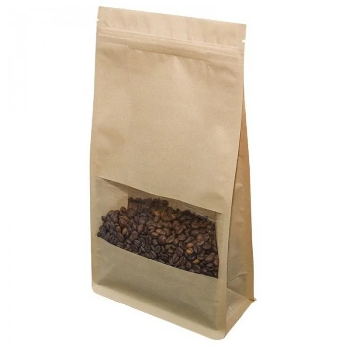 Pungi Kraft Cu Fereastra Si Inchidere Fermoar-Pungi Cu Inchidere Zip Sau Slider