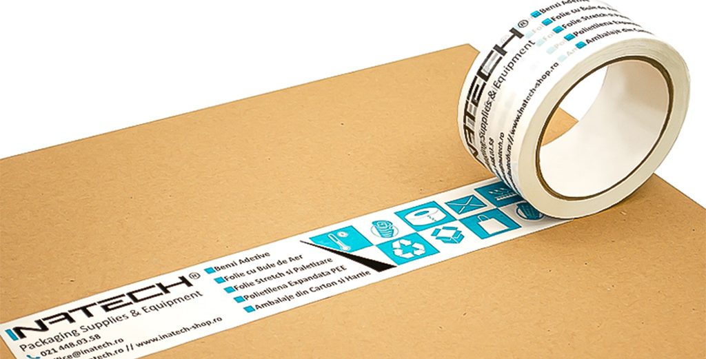 banda adeziva personalizata inatech packaging
